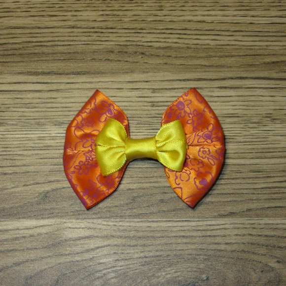 Springtime Floral Cheerful Hair Bow - Picture 2 of 3